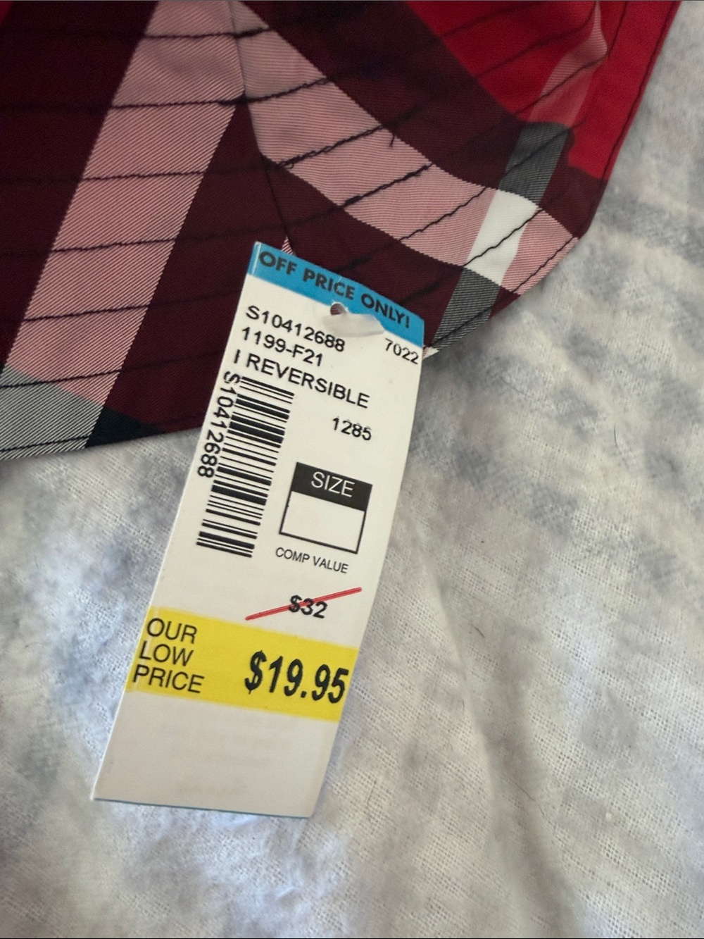 Red Plaid Bucket Hat - Unbranded - Picture 4 of 4